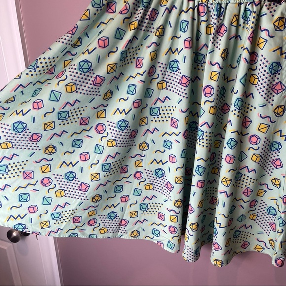 Paolas Pixels 90s Dice Skater Skirt D&D - Size M - Picture 4 of 7